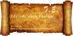 Töröcsik Etelka névjegykártya